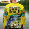 Joycorners Just Another Beer Drinker With A Fishing Problem Men's Fishing Shirt, UPF Fishing Shirt, Fishing Gifts For Men