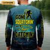 Joycorners Gone Squatchin And Catching Night Forest Performance Fishing Shirts, SPF Shirt For Men, Gift For Fisherman