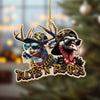 Joycorners Personalized Funny Bucks ‘N Beards Ornament – Cool Gift for Hunters & Outdoorsmen MT1111
