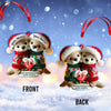 Joycorners Custom Name Christmas Couple Ornament, Couple Christmas Gift45 2D Flat LM2111