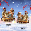 Joycorners Custom Name Baker Couple Ornament Ornament, Lover Christmas Gift 2D Flat LM2111
