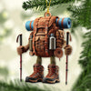 Joycorners Custom Name Hiking Ornament, Hiking Lover Christmas Decoration453 2D Flat LM2111