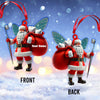 Joycorners Custom Name Santa Dentist Ornament, Dentist Christmas Gift 2D Flat LM2111