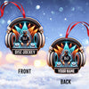 Joycorners Custom Name Disc Jockey Ornament, DJ Christmas Gift 2D Flat LM2111