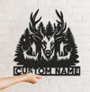 Maxcorners Personalized Deer Hunting Metal Sign WITH LED/WITHOUT LED – Rustic Cabin Wall Decor, Gift for Hunters MT0110