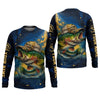 Joycorners Bass Fishing Shirt, Camo Long Sleeve Shirt, SPF Shirt For Men, Gift For Fisherman