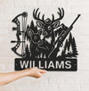 Maxcorners Personalized Deer Hunting Metal Sign WITH LED/WITHOUT LED – Bow & Rifle Wall Decor for Hunters MT0110