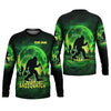 Joycorners Bassquatch Green Neon Bigfoot Fishing Shirt, SPF Shirt For Men, Gift For Fisherman, Bass Fishing