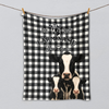 Joycorners Black And White Plaid Custom Name Farm Name Blanket