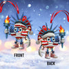 Joycorners Custom Name American Christmas Ornament, America Lover Christmas Gift 2D Flat LM2111