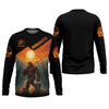 Joycorners Bassquatch Bigfoot Fishing SPF Long Sleeve Shirts, Fishing Shirts For Men, Funny Fishing Shirt, Fisherman Gift