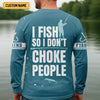 Joycorners I Fish So I Don't Choke People Blue Marlin Fishing SPF Shirt For Men, Fishing Gifts For Men, Men's Fishing Shirt