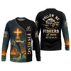 Joycorners Followe Me And I Will Make You Fishers Of Men, Jesus Fishing Shirt, SPF Shirt For Men, Gift For Fisherman