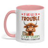 Joycorners If We Get In Trouble It's My Sister's Fault Cow Two Tone Mug