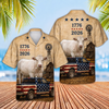 Joycorners Funny Patriotic Cows Beer Pool Float USA 250 3D Hawaiian Shirt (10 Breeds)
