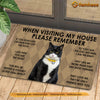 Joycorners Cat Doormat, Please Remember I Live Here You AreThe Guest Gift For Cat Lovers, New Home Gift, Housewarming Gift, Cat Decor LM0210