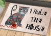 Joycorners Funny Cat Doormat, I Rule The House Gift For Cat Lovers, New Home Gift, Housewarming Gift, Cat Decor LM0210