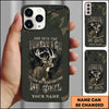 Joycorners Artist Hunting - Into The Forest Deer Silhouette Dark Camo Personalized Name Phone Case