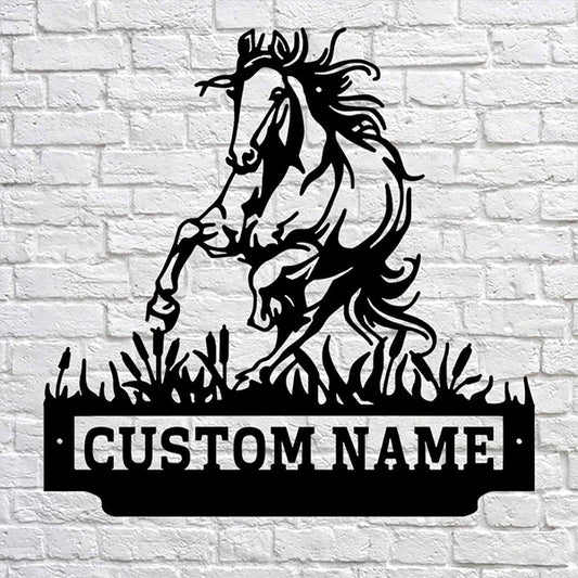 Personalized Name Horse Metal Sign