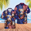 Joycorners Cute Cows Bandana Merica USA Flag 3D Hawaiian Shirt (10 Breeds)