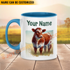 Joycorners Shorthorn Personalized Name Two Tone Mug
