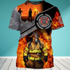 Maxcorners Proud To Be Firefighter US Smoke 3D Shirt, Attractive Apparel For Firefighter Lovers LM1911