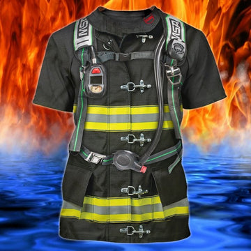 Maxcorners 3D All Over Print Equipment Fire Tool Tee Shirt, Best Firefighter Apparel For Firefighter Lovers LM1911