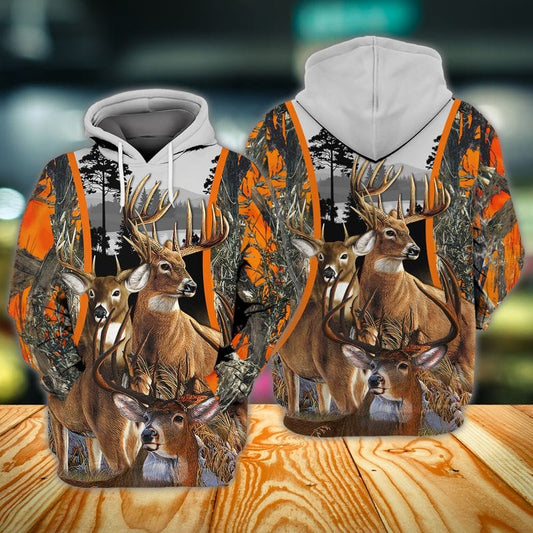 Joycorners  Three Deers Hunting All Over Printed 3D Shirts