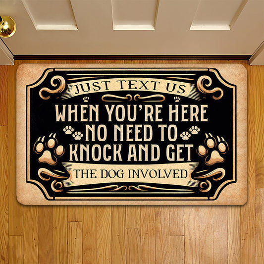 Joycorners Funny Dog Doormat, The Dog Involved, Dog Doormat For Home Decor Housewarming Gift, Welcome Mat Gift For Dog Lovers LM0210
