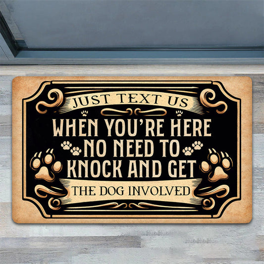 Joycorners Funny Dog Doormat, The Dog Involved, Dog Doormat For Home Decor Housewarming Gift, Welcome Mat Gift For Dog Lovers LM0210