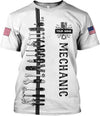 Joycorners Personalized Mechanic Shirt, Unisex White Mechanic Tool Tshirt Hoodie Sweatshirt, Mechanics Equipment Apparel PT2609