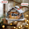 Joycorners Merry Christmas Gifts Cattle Farm Ornament, Personalized Acrylic Ornament (8 Breed Options)