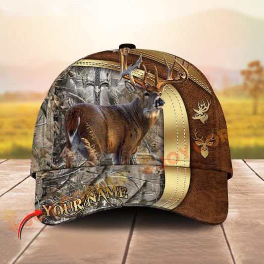 Joycorners Premium Hunting Grass Brown Camouflage 3D Full Print Hat Best Gift For Hunter (Multioption)