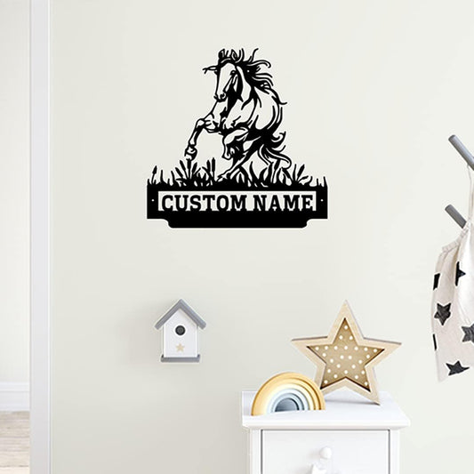 Personalized Name Horse Metal Sign