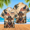 Joycorners Patriotic Cows Fireworks USA Flag Sunglasses 3D Hawaiian Shirt (10 Breeds)
