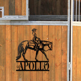 Personalized Name Horse Cowboy Metal Sign