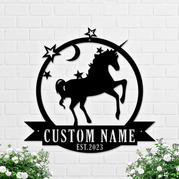 Personalized Name Horse Metal Sign