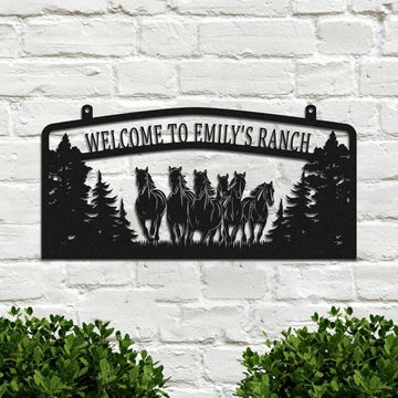 Personalized Name Horse Metal Sign