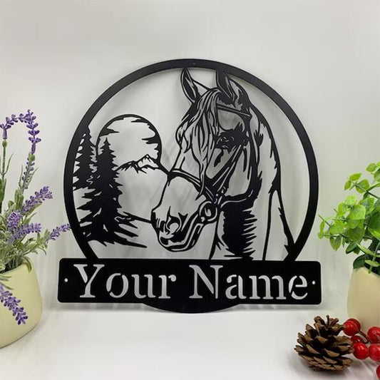 Personalized Name Horse Metal Sign