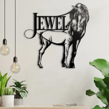 Personalized Name Horse Metal Sign