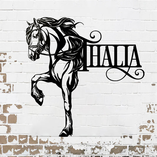 Personalized Name Horse Metal Sign