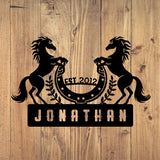 Personalized Name Horse Racecourse Metal Sign