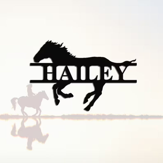 Personalized Name Horse Metal Sign