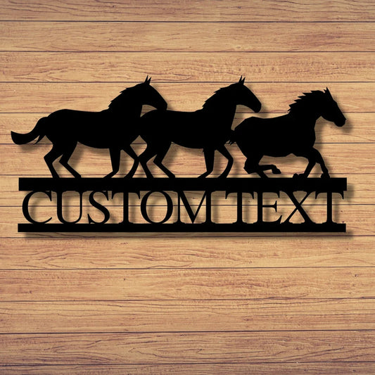 Personalized Name Horse Metal Sign