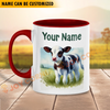 Joycorners Holstein Personalized Name Two Tone Mug