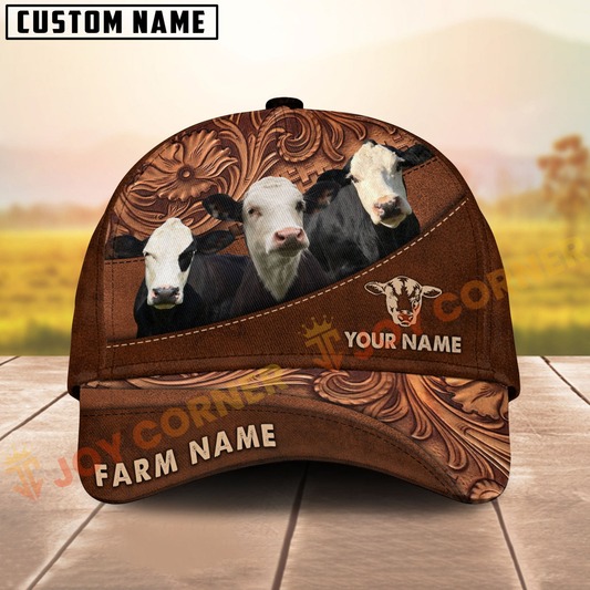 Joycorners Black Baldy Farming Life Customized Name And Farm Name 3D Classic Cap