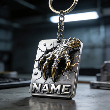 Joycorners personalized metal dragon claw themed keychain