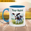 Joycorners Holstein Personalized Name Two Tone Mug