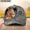 Joycorners Horse Gray Leather Woven Personalized Name 3D Hat
