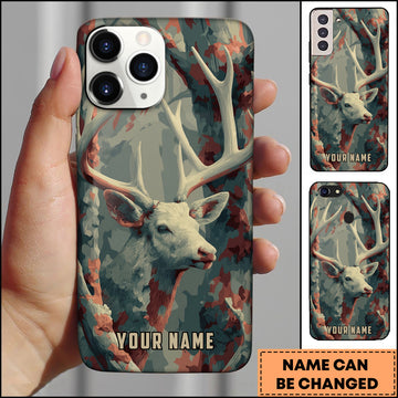 Joycorners Artistic White Deer Personalized Name Phone Case